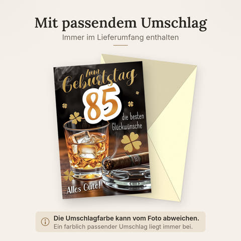 Doppelkarte mit farblich passendem Umschlag
