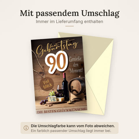 Doppelkarte mit farblich passendem Umschlag