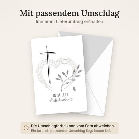 Doppelkarte mit farblich passendem Umschlag