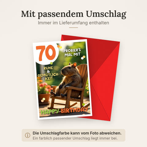Doppelkarte mit farblich passendem Umschlag