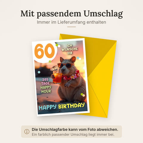 Doppelkarte mit farblich passendem Umschlag
