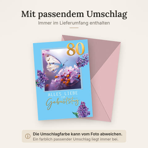 Doppelkarte mit farblich passendem Umschlag