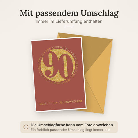 Doppelkarte mit farblich passendem Umschlag