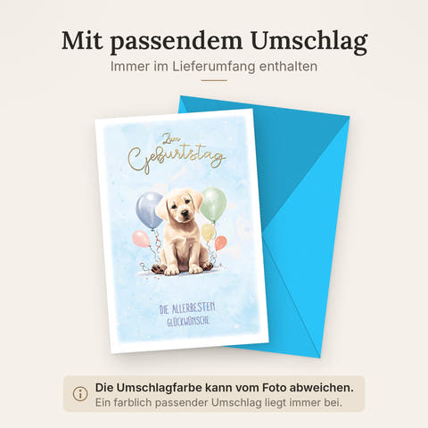 Doppelkarte mit farblich passendem Umschlag