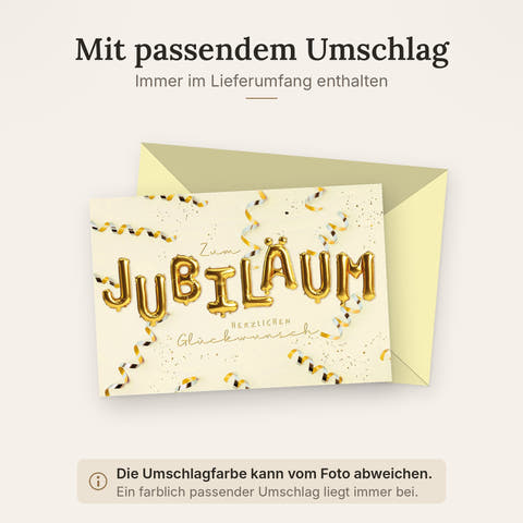 Doppelkarte mit farblich passendem Umschlag