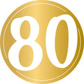 80. Geburtstag Karte mit Schaumstoff-Klebepad und Pappapplikation für besondere Anlässe