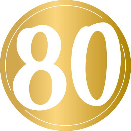 80. Geburtstag Karte mit Schaumstoff-Klebepad und Pappapplikation für besondere Anlässe