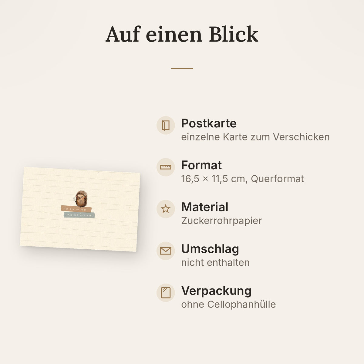 Postkarte: Format, Veredelung und Lieferumfang auf einen Blick