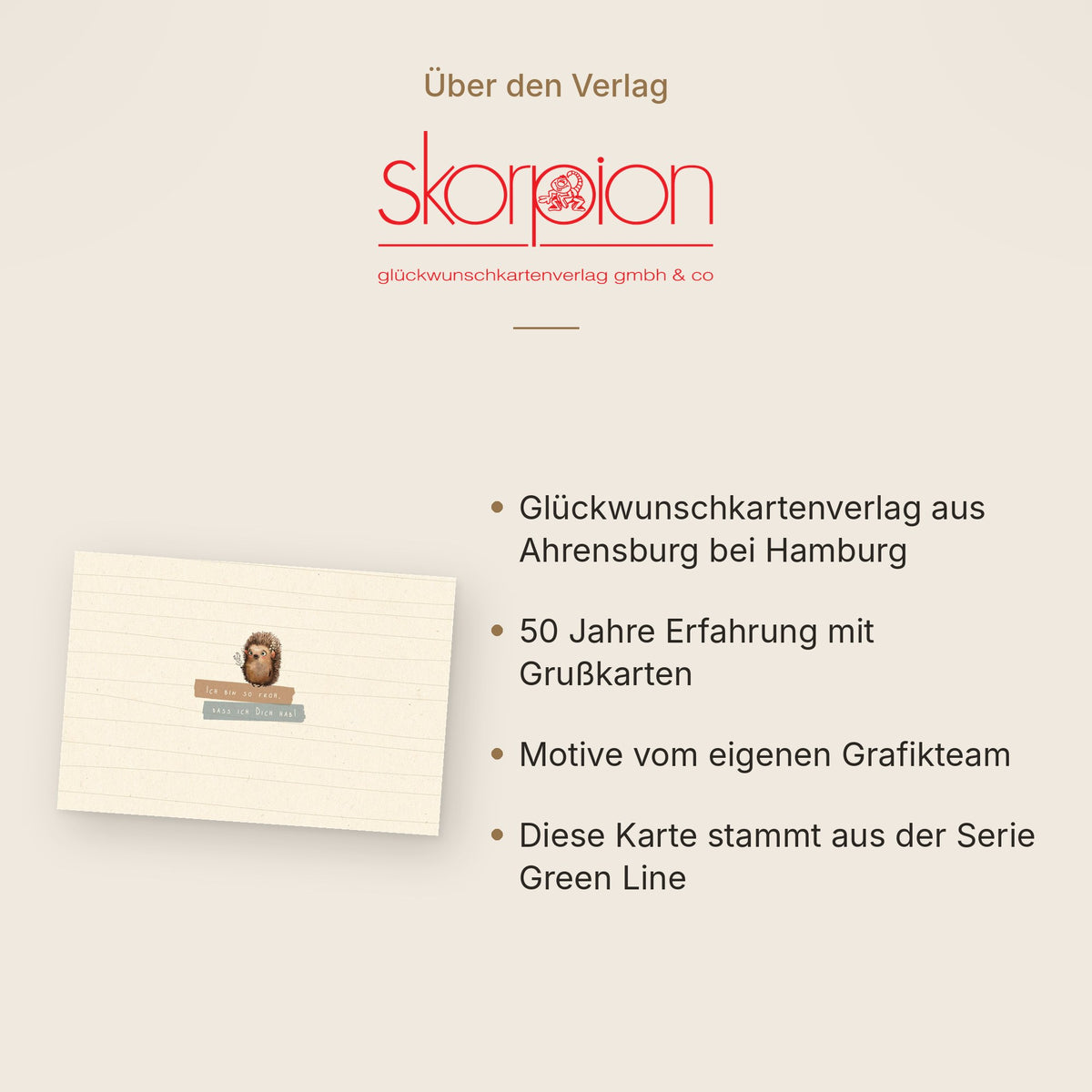 Über den Skorpion Glückwunschkartenverlag