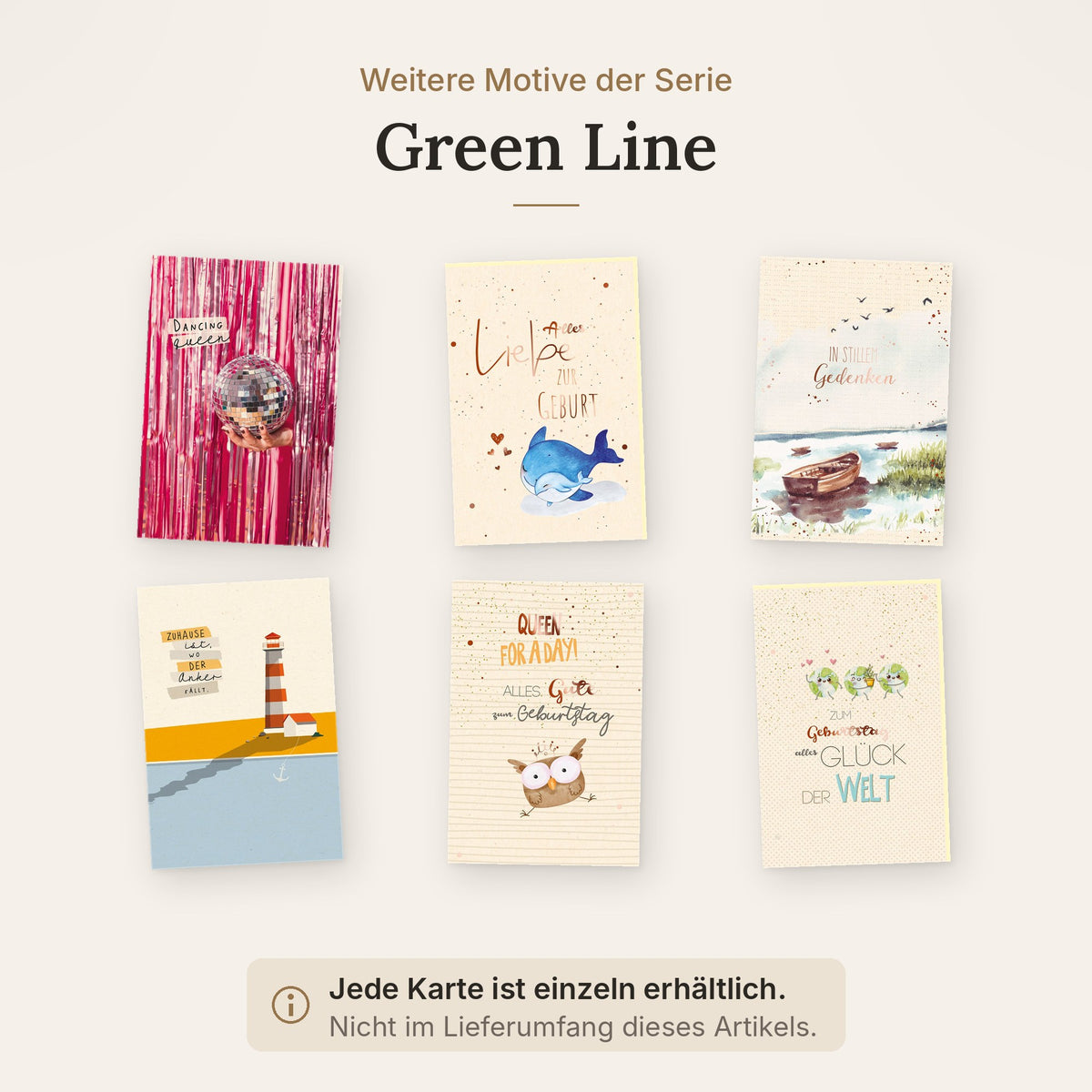 Weitere Motive der Serie Green Line, einzeln erhältlich