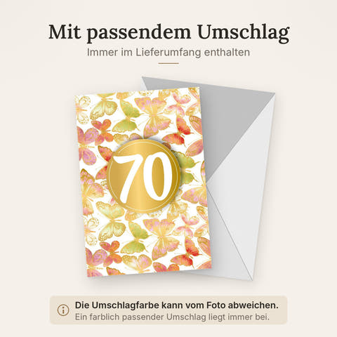 Doppelkarte mit farblich passendem Umschlag