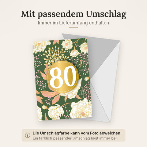 Doppelkarte mit farblich passendem Umschlag