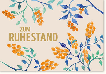 Abschiedskarte Ruhestand - Stilvolle Grußkarte für Pensionierung, Wünsche zum Neuanfang und feierliche Verabschiedung