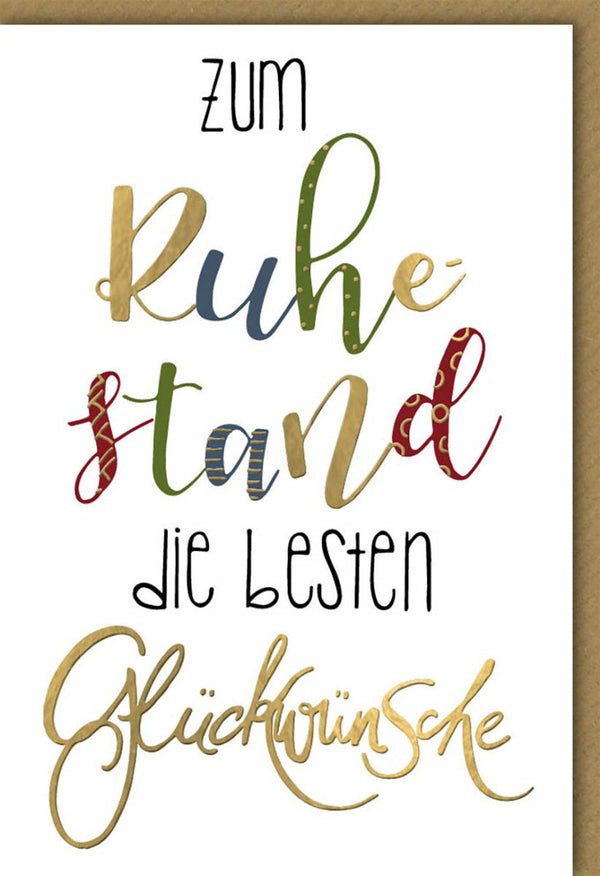 Abschiedskarte zur Pensionierung - Wertschätzende Glückwünsche für den Ruhestand und Neuanfang feiern