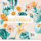 Allgemeine Glückwunschkarte – Elegante Klappkarte mit Pastell - Blumenmuster, Floral Kaktus Design für besondere Anlässe