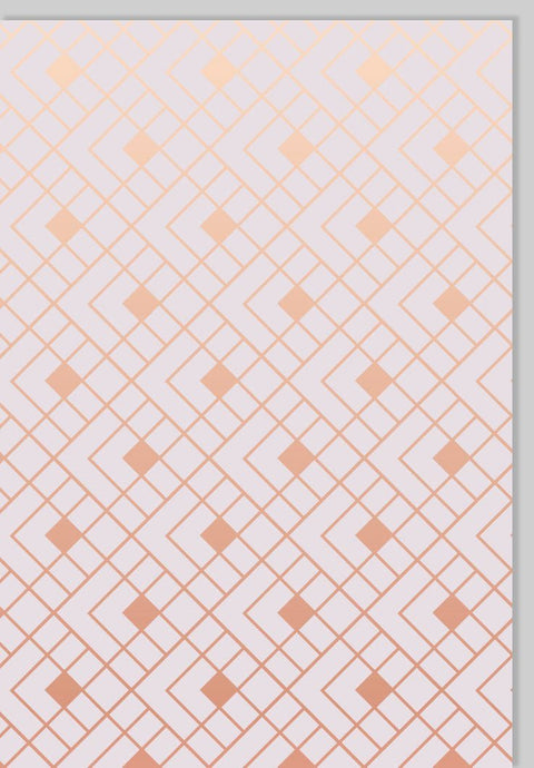 Blankokarte Business Bronze mit Rauten - Hochwertige Gutsch Karte für stilvolle Anlässe