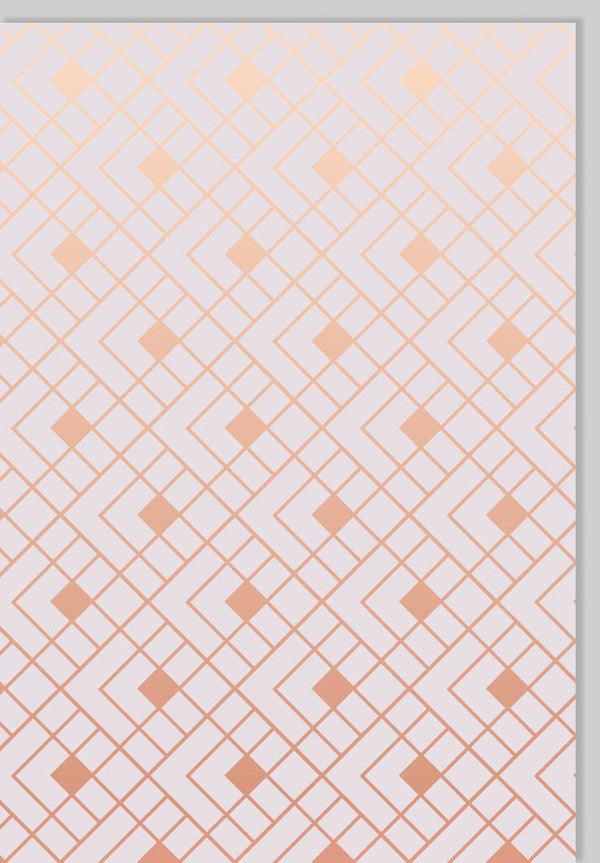 Blankokarte Business Bronze mit Rauten - Hochwertige Gutsch Karte für stilvolle Anlässe