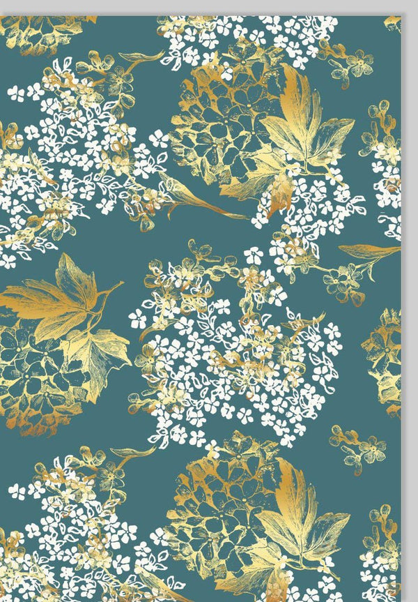 Blankokarte edel mit floralen Blüten und Blättern für vielseitige Anlässe