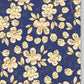 Blankokarte in Blau mit Goldfolie und Blüten - Elegante Grußkarte für jeden Anlass