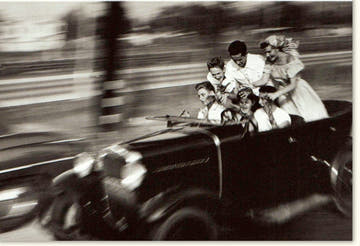 Blankokarte "Let's Go" - Vintage Oldtimer - Design, Retro Autofahrt - Motiv für Abenteuer & Dynamik mit Freunden