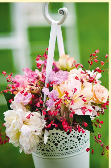 Blankokarte mit Blumenmotiv – Elegante Grußkarte für Muttertag & Frühling in Rosa/Weiß – Rosen, Pfingstrosen & Kirschblüten Design