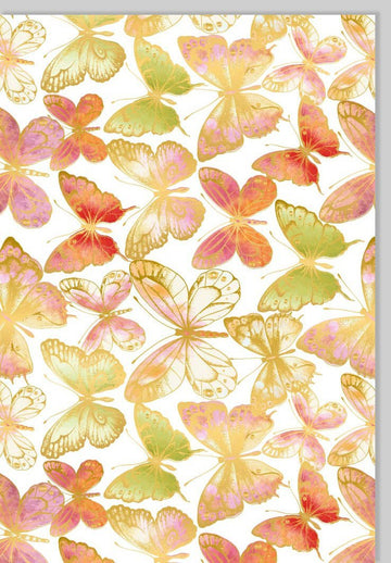 Blankokarte mit Schmetterlingen und Goldfolie - Elegante Grußkarte für besondere Anlässe