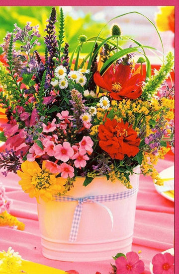 Blankokarte mit Wildblumenmotiv – Gartenidylle für persönliche Grüße