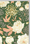 Blankokarte Rose Grün mit Goldfolie - Elegante Grußkarte für besondere Anlässe