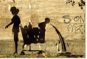 Blankokarte Urban Street Art Graffiti - Kreative Grußkarte für Geschenke & Wandgestaltung