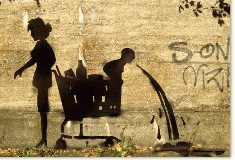 Blankokarte Urban Street Art Graffiti - Kreative Grußkarte für Geschenke & Wandgestaltung