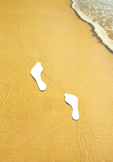 Blankopostkarte Footsteps – Perfekt für jeden Anlass!