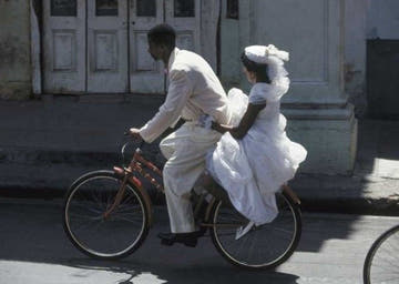 Blankopostkarte: Romantische Cuban Lovers Illustration