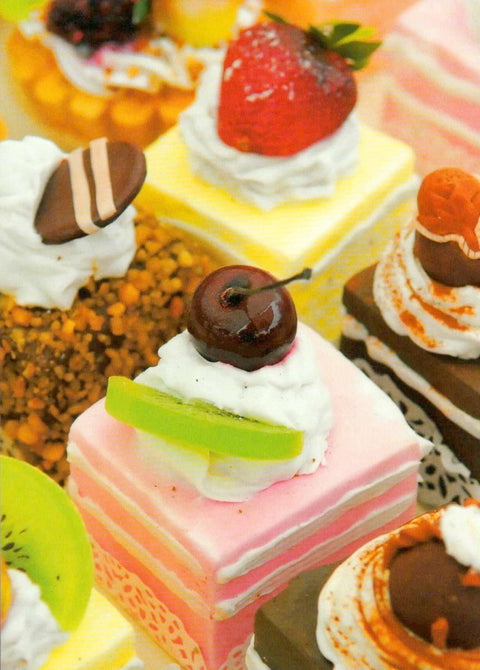 Blankopostkarte: Süße Versuchungen in Pastellfarben