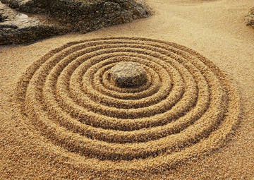 Blankopostkarte Zen - Kreis Feld – Minimalistische Kunst für jeden Anlass