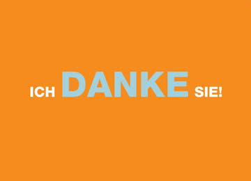 Dankeschön - Postkarte: Humorvolle Typografie, Modernes Design in Orange - Perfekt zum Danke Sagen, Originelle Geschenkidee