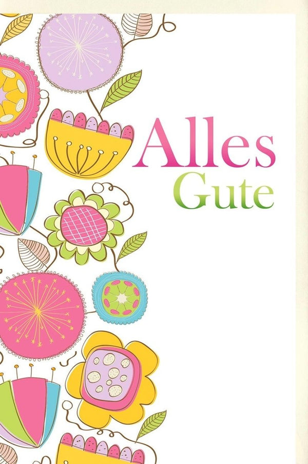 Dankeschönkarte mit Blumenillustration - Buntes Floral Design für Glückwünsche & Feiern, Perfekte Geschenkidee, Grußkarten