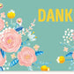 Dankeskarte "Floraler Gruß" - Blumige Danksagung für besondere Momente, pastellfarbene Illustration zur Feier & Wertschätzung