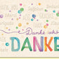 Danksagungskarte Danke schön bunte Grußkarte mit vielen Sprachen hochwertiges Design Doppelkarte Dankeschön multikulturell