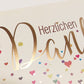 Danksagungskarte Herzlichsten Dank mit bunten Herzen Doppelkarte hochwertiges Papier liebevoll gestaltet für persönliche Grüße