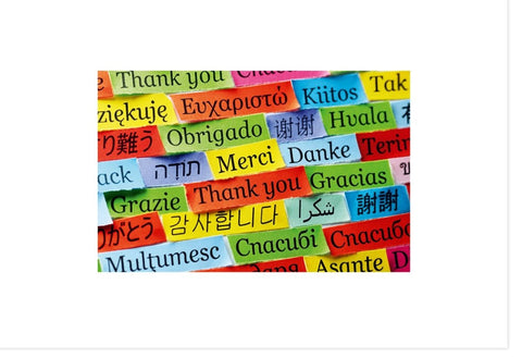 Danksagungskarte International - Vielfältige Multilingual Thank You Cards für Globale Wertschätzung, 210x148mm