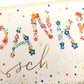 Danksagungskarte mit Blumenmotiv und Goldschrift farbenfrohe Doppelkarte Dankeschön Grußkarte für liebe Worte