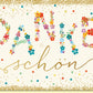 Danksagungskarte mit Blumenmotiv und Goldschrift farbenfrohe Doppelkarte Dankeschön Grußkarte für liebe Worte