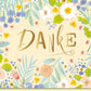 Danksagungskarte mit Blumenmotiv und Goldschrift liebevoll gestaltet hochwertige Grußkarte für persönliche Dankesworte