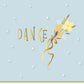 Danksagungskarte mit Blumenstrauß Motiv in Gold auf hellblauem Hintergrund liebevoll gestaltet hochwertige Grußkarte zum Danke sagen