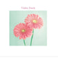 Danksagungskarten - Rosa Pastell Gerbera, Schlichtes Design für Wertschätzung und Anerkennung