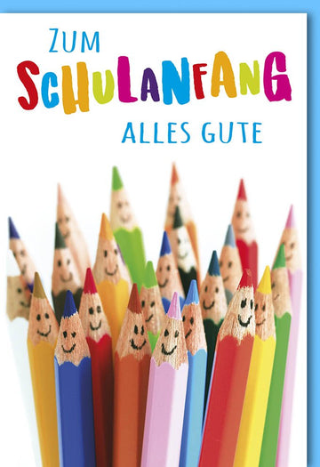 Einschulungskarte - Fröhliche Glückwünsche zum Schulstart, Perfekt für Erstklässler - Schuleinführung Grußkarte