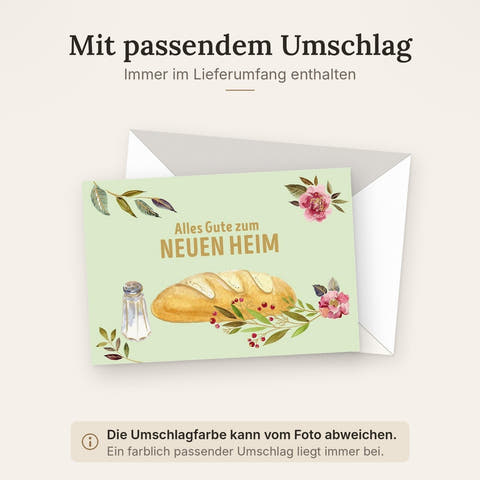 Einzugskarte - Stilvolle Glückwünsche zum neuen Zuhause & Hauswarming - Ideal für Wohnungseinweihung