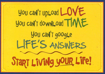Englische Postkarte mit Spruch - Upload Download Design