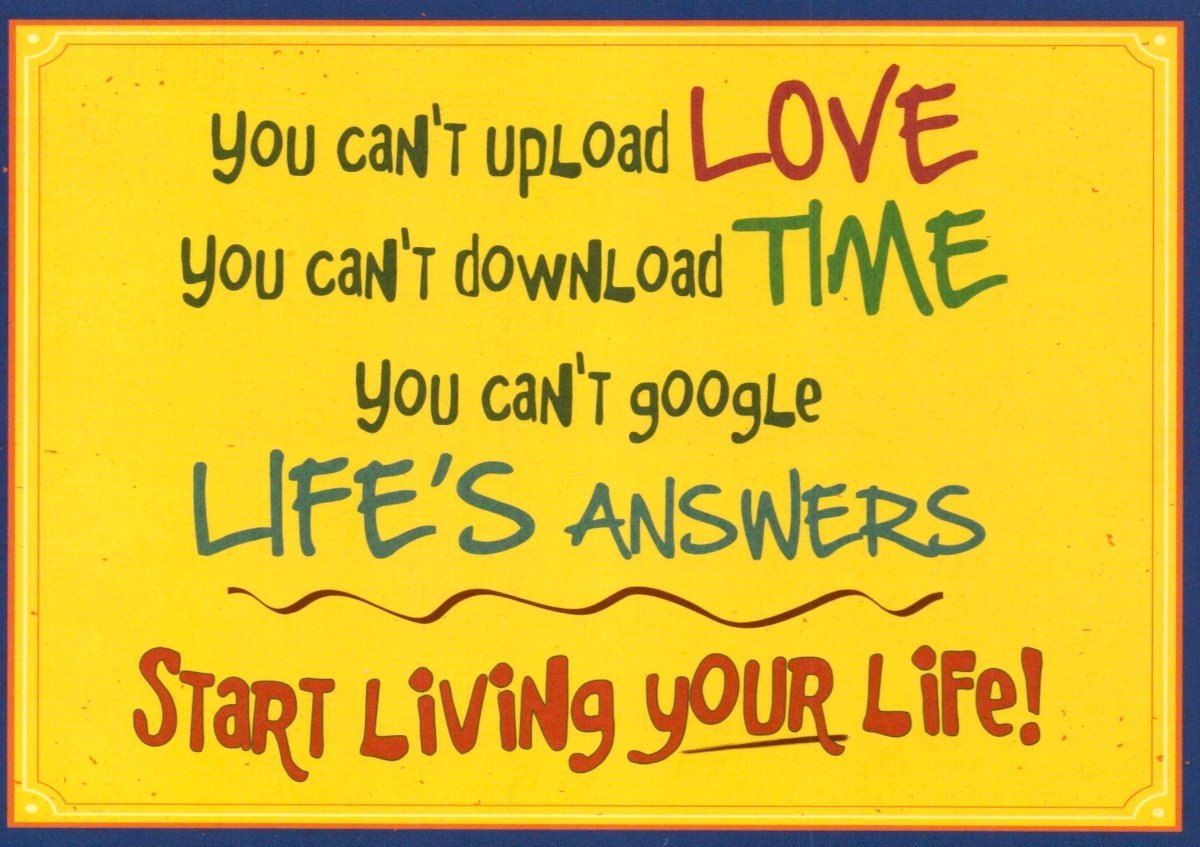 Englische Postkarte mit Spruch - Upload Download Design