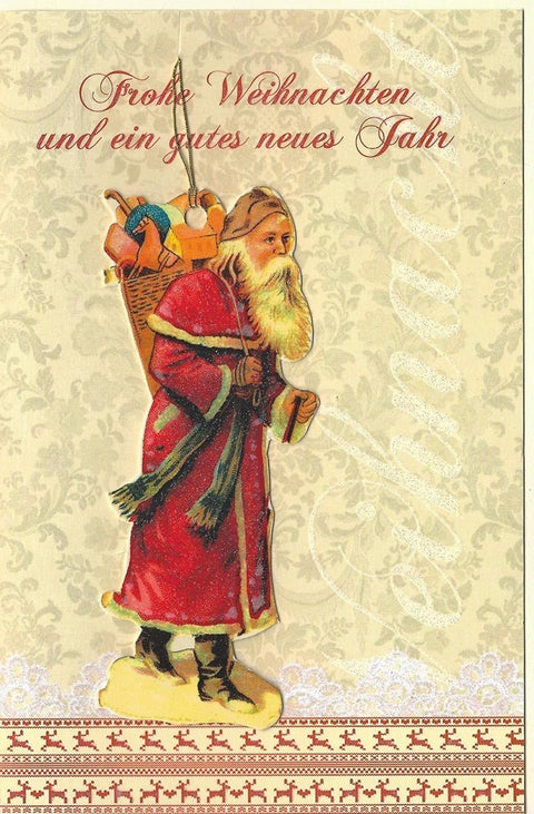 Festliche Grußkarte: Der Weihnachtsmann auf großer Reise - Ein herzlicher Weihnachtsgruß für Ihre Liebsten